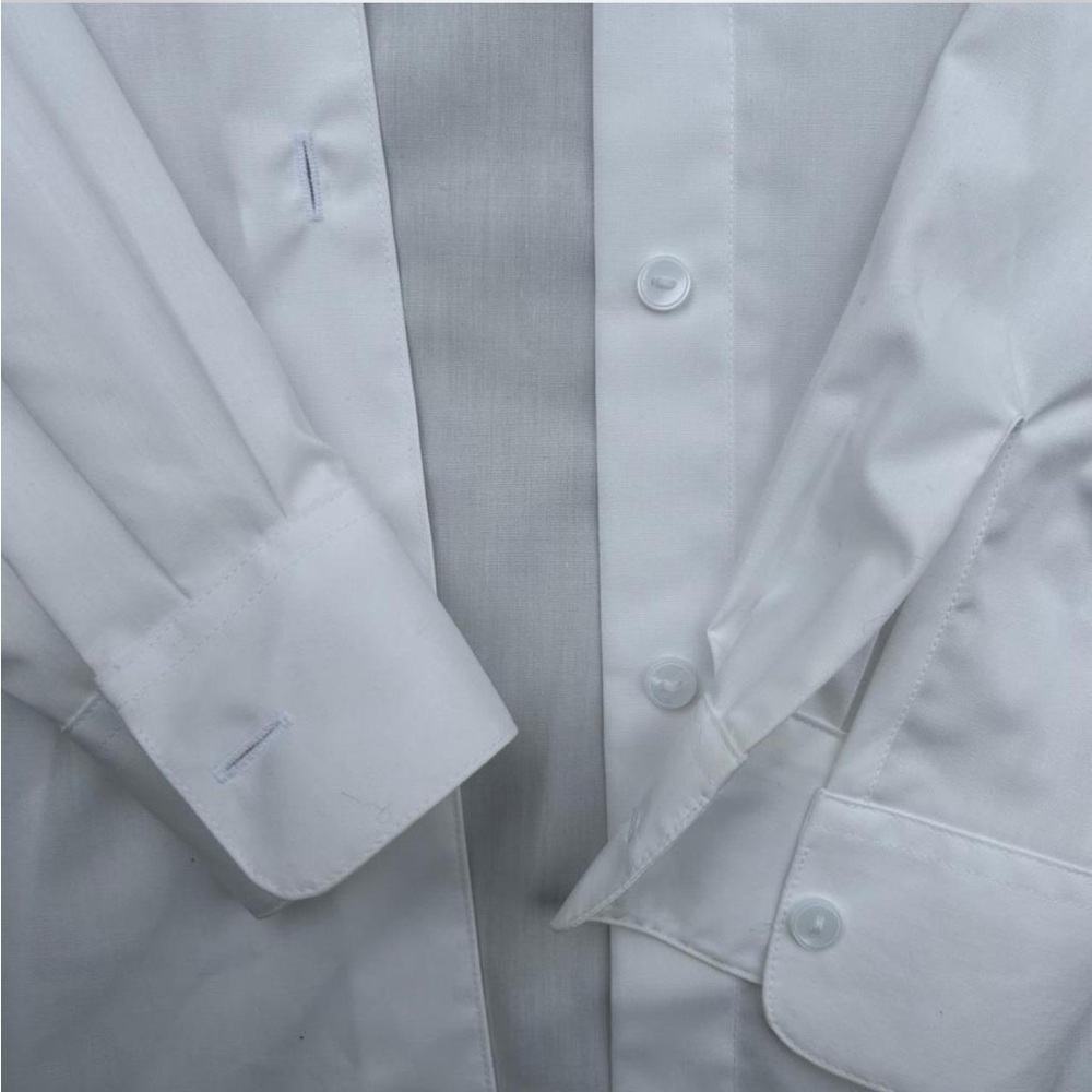 Foxcroft women’s size 8 White Casual Button Down long sleeve dress shirt - Picture 4 of 5